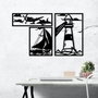 Wallity Abadda Accesorio decorativo de pared de metal Negro